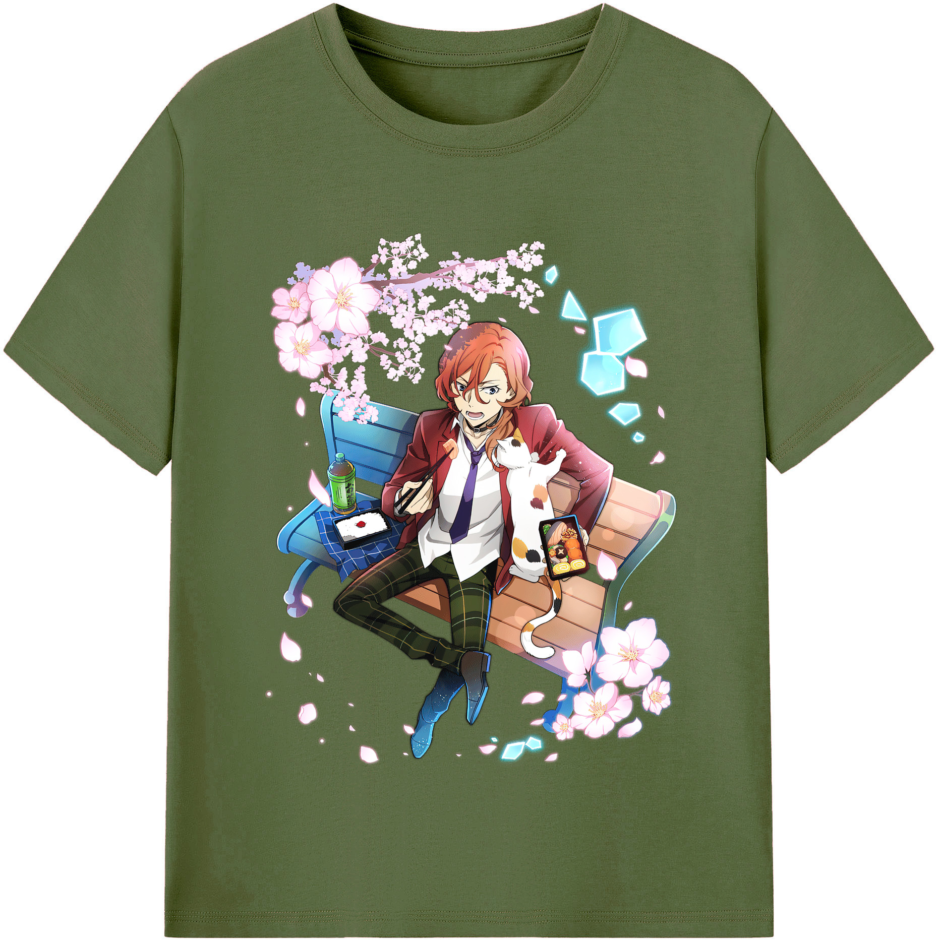 （画像用） 文豪ストレイドッグス Bungo Stray Dogs 綿100％半袖Tシャツ（フロントプリント）